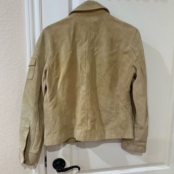 Vintage J. Crew leather‎ jacket size small button down - Picture 5 of 6